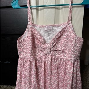Pink Lily Pink Ruched Tiered Sleeveless Top